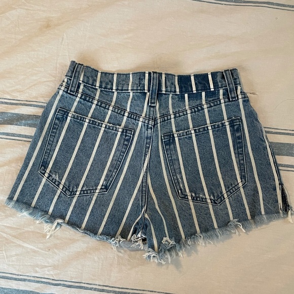 A&F striped denim shorts - Picture 3 of 4